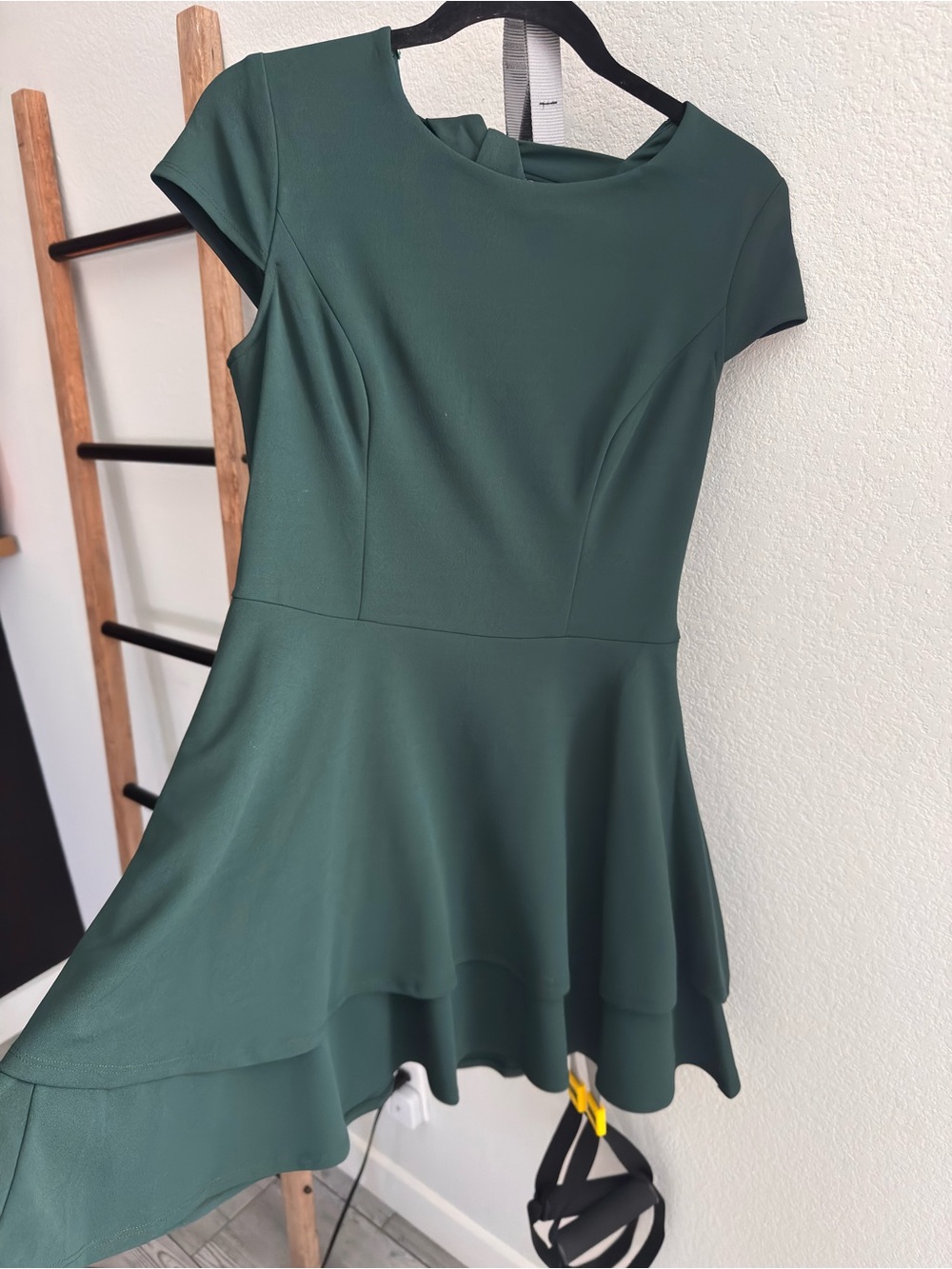 B Darlin Dark Green Fit-and-Flare Dress